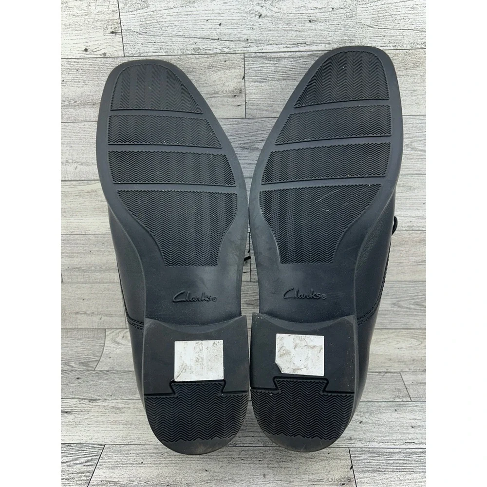 Clarks Collection Men Black Leather Ultimate Comfort Derby Shoes Size 11.5M